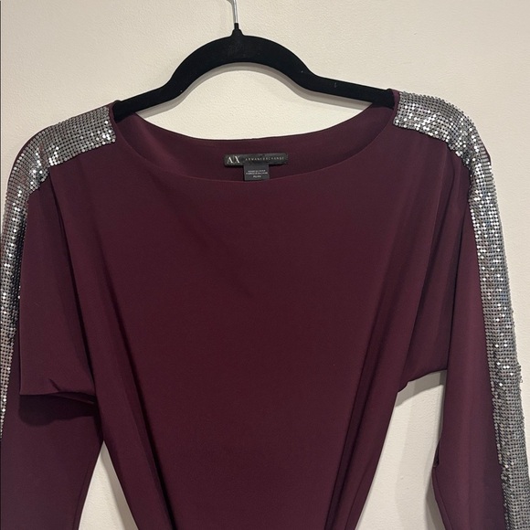 Armani Exchange Purple Dress with Silver Details - Picture 9 of 9